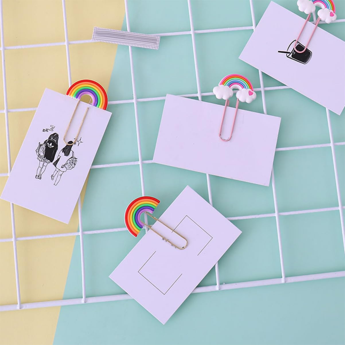 Operitacx 80 Pz Graffetta Arcobaleno Graffette Di Dimensioni Assortite Posizionare La Clip Graffette Piccole Graffette Metalliche File Morsetto Carta Modellazione Libri Pvc Ufficio