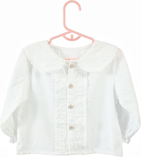 Miniatura 7 de VIIBASE Percheros de plástico apilables para bebé, 100 blancos, ranuras para hombros antideslizantes, ideales para lavandería y guardería, 11.5