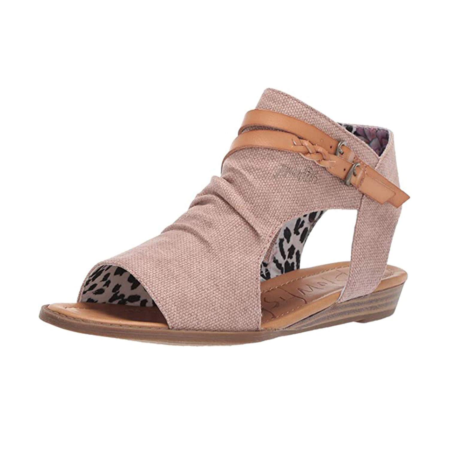 Blowfish Women's Blumoon Tobacco Dyecut Ankle-High Fabric Wedged Sandal - Review, Price and Buying Guide