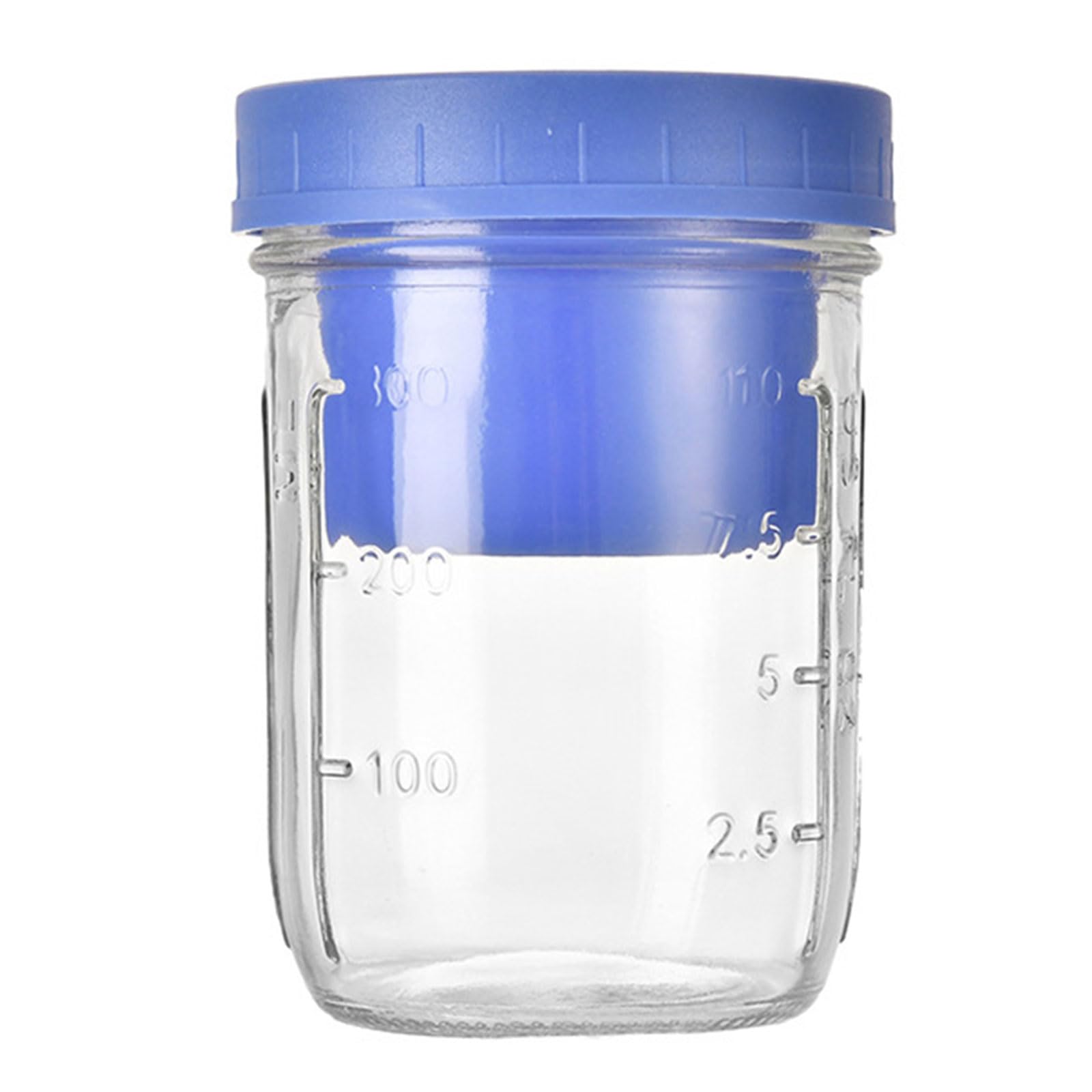 Oxxggkao Blue Leakproof Glass Salad Jar With Separate Sauce Compartment For Meals Or Travel Salad Pods Jar
