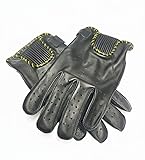 GEARX Guantes de piel de anilina suave para conducir en motocicleta, coche, garaje, Bobber Chopper Cruiser Rider, XXL