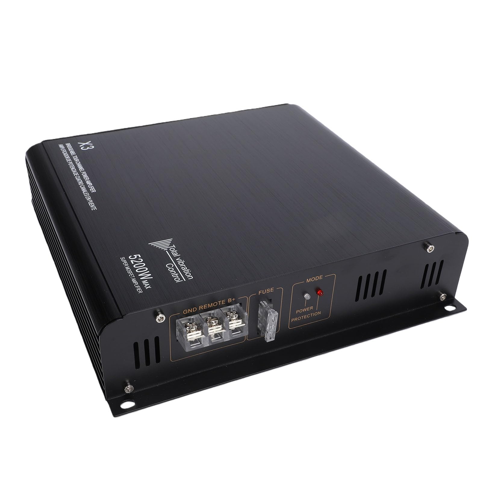 Cryfokt 5200W 2-kanałowy Samochodowy Wzmacniacz Stereofoniczny z możliwością Mostkowania Wzmacniacz Mocy do Motocykli Ciężarówki Łodzie Wysoka wydajność Basów
