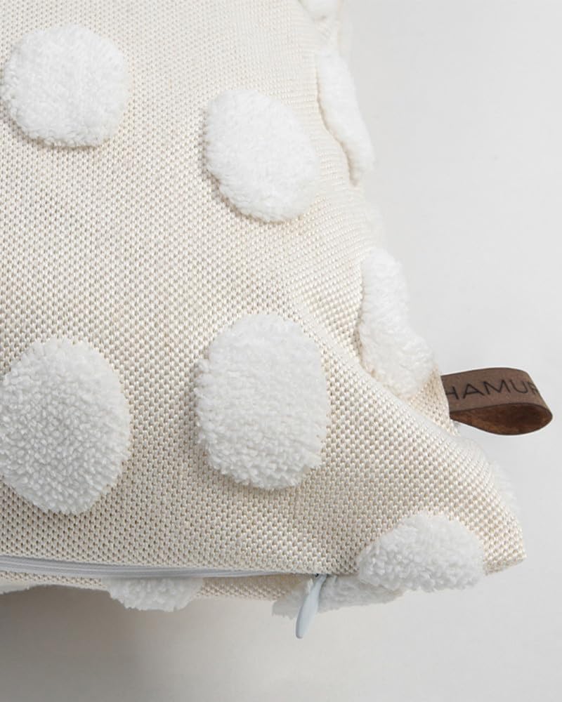 HAMUR HOME Conjunto De 2 Fundas De Cojín 30 X 50 Cm - Funda De Cojín Boho Decorativa - Funda Decorativa De Almohada para Sofá - Fundas De Almohadón Decorativas para Salón (Point Ecru)