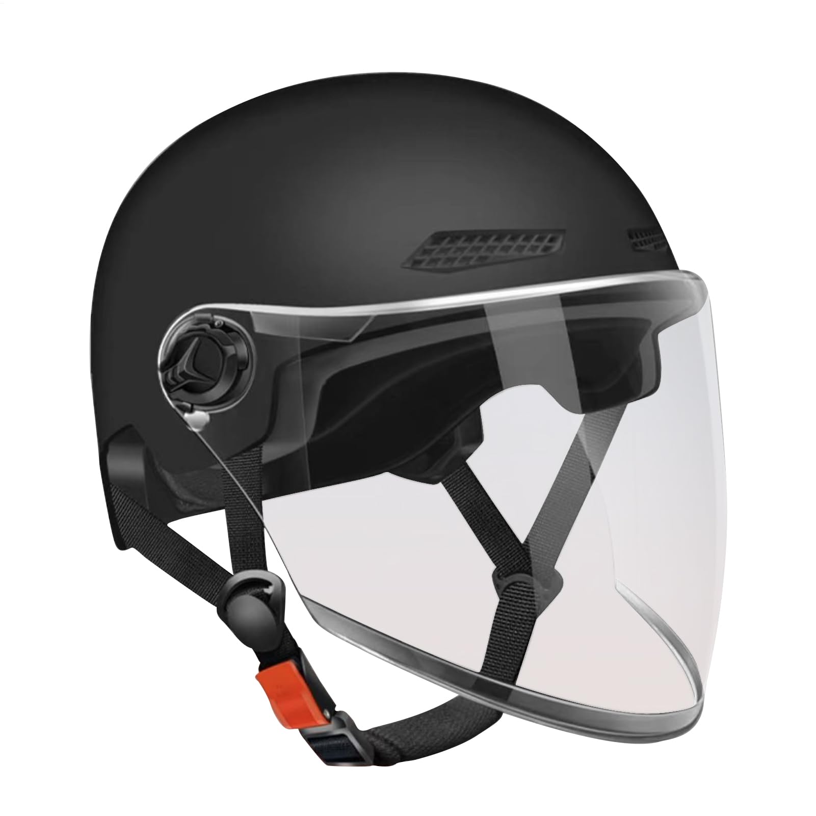 Casco Mezzo Casco Moto | Caschi Motocicletta | Apertura Rapida Stile Retro per ATV Scooter Uso Donna Uomo Giovani Appassionati Outdoor