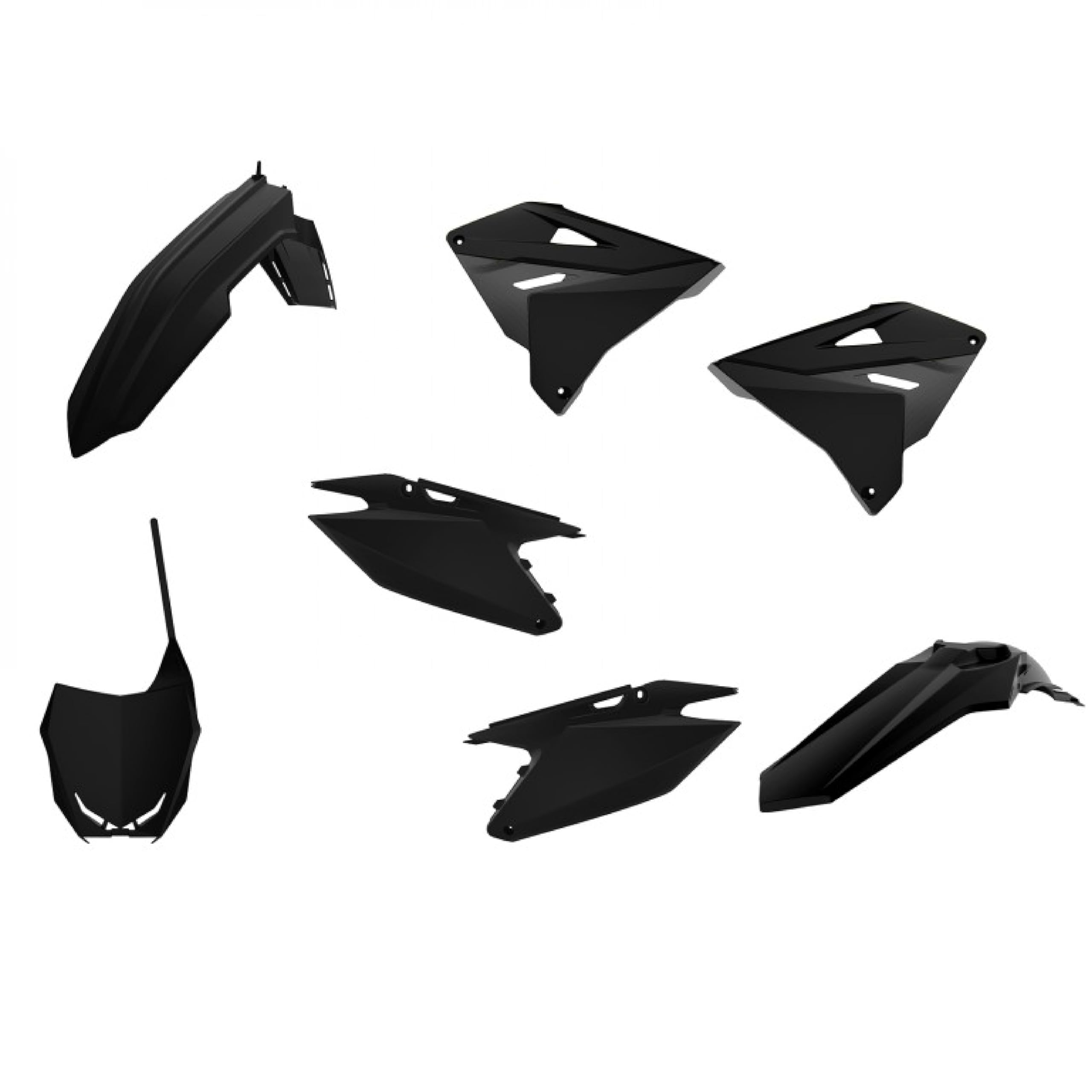 Polisport MX Restyling Plastic Kit For Suzuki RM 125/250 (2001-2008) - Black, Direct Bolt-On