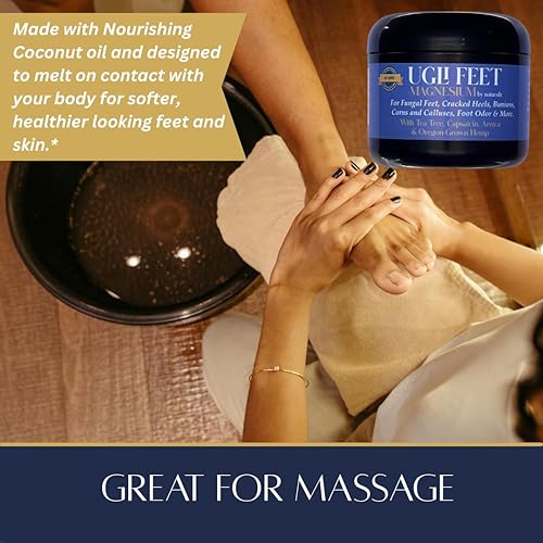 Miniatura 5 de Ugli Pies + Magnesio de Naturulz con árbol de té, capsaicina y árnica. Exfoliante calmante de magnesio para pies Fórmula 'NO JUNK' rica en magnesio