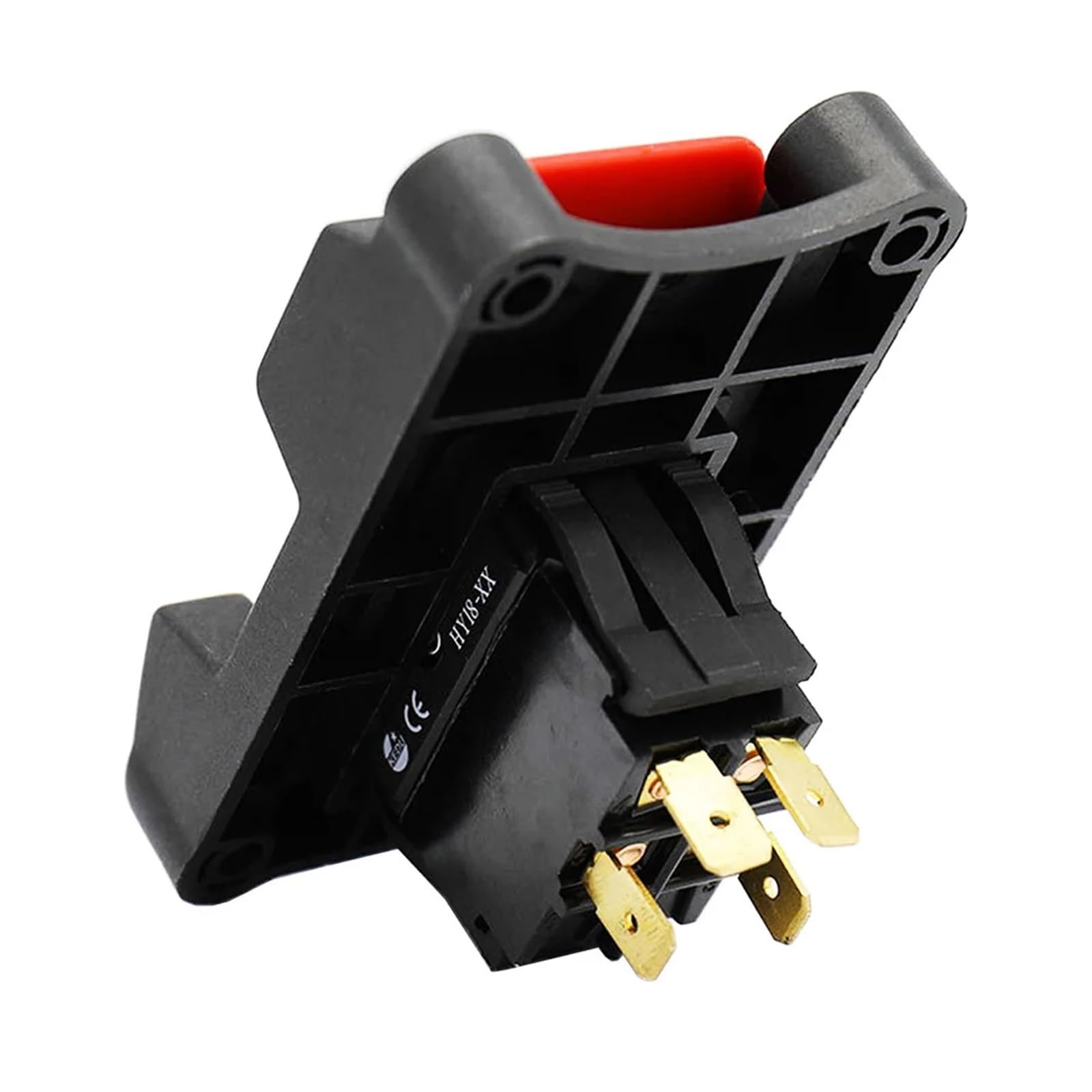 Interruptor pulsador DPDT HY18-32 con llave de bloqueo, 20 A, 2 H-P, 4 pines, pestaña Controls Switches