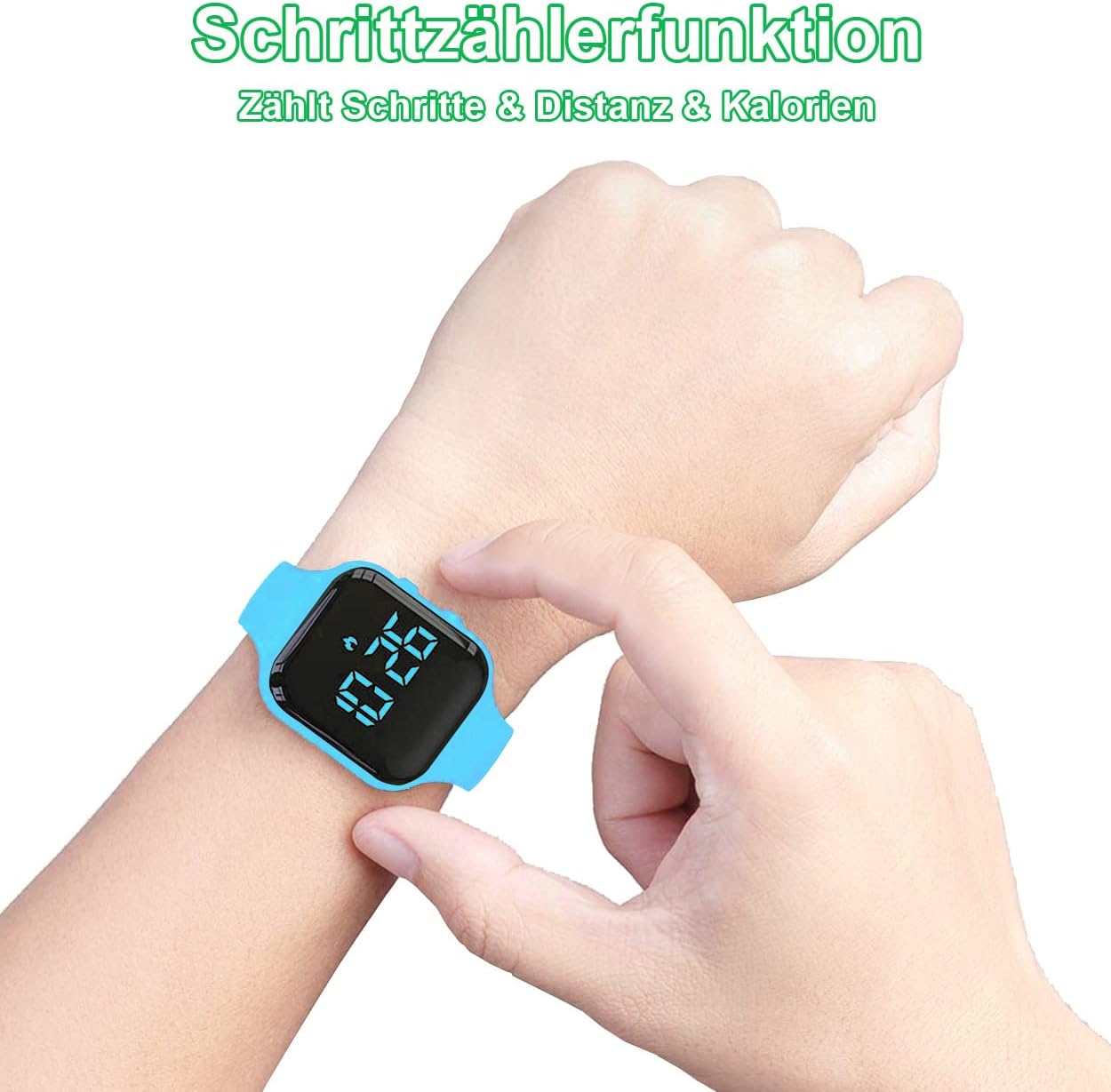 HUYVMAY T6S Fitness Tracker displaying step count