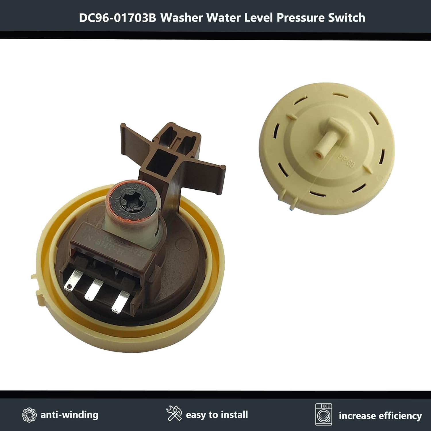 Sensore di pressione del livello dell'acqua DC96-01703G adatto per lavatrice Samsung WF42H5000AW WV55M9600AV WF42H5200AP WV60M9900AV sostituisce AP5623035 PS4217083