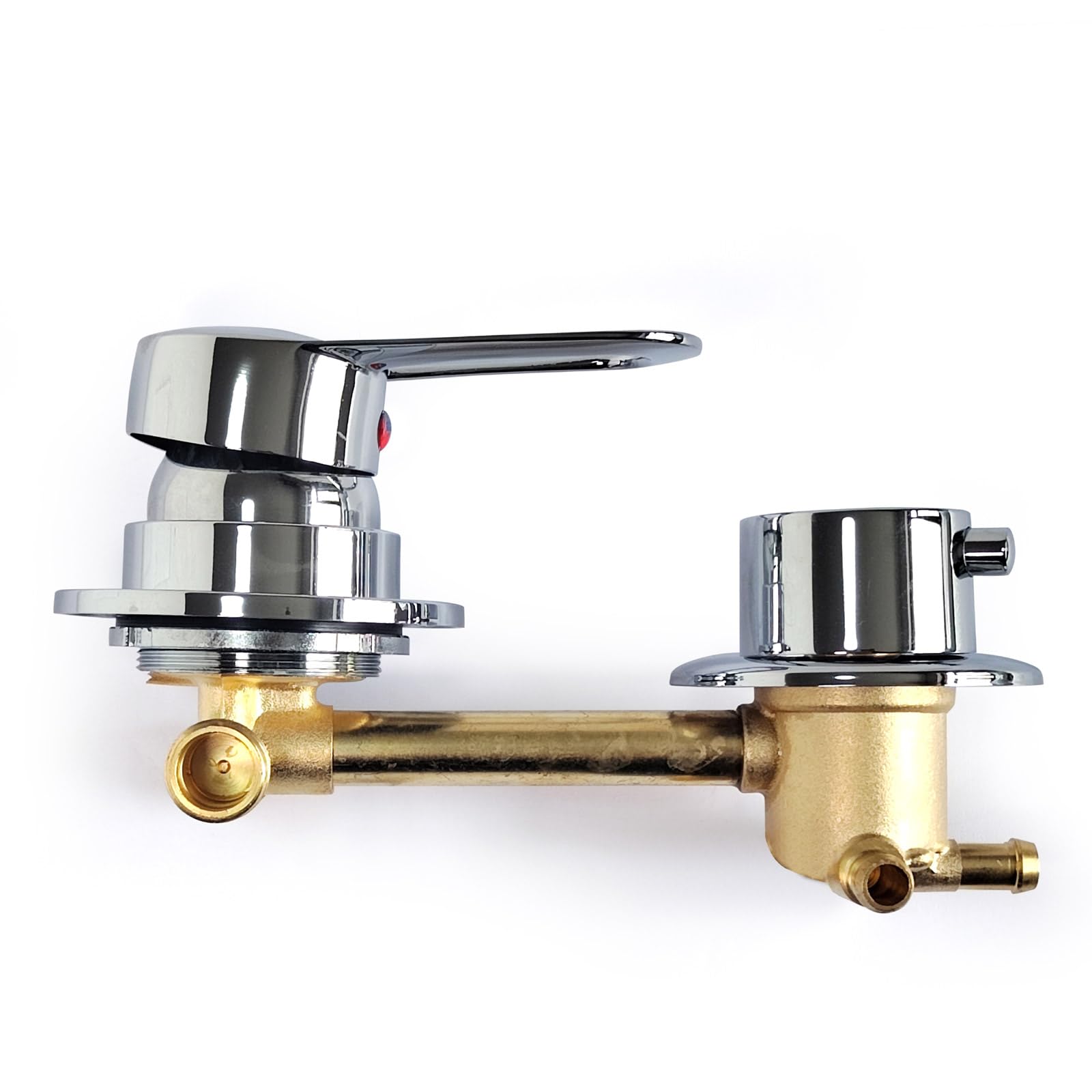 Valvola deviatrice per doccia a 2/3/4/5 vie, valvola miscelatrice deviatrice multifunzione con bilanciamento della pressione, kit miscelatore di ricambio in ottone a 5 vie, interasse:9cm, cromata
