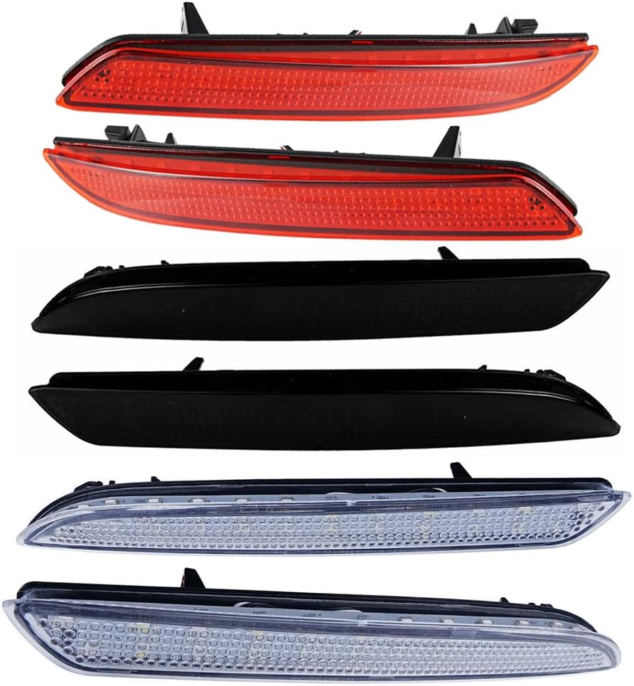 Riloer Rear Bumper Light Compatible with Honda Insight CR-Z CR-V Compatible with Acura TSX Sportwagon, LED Rear Fog Light Smoke Lens Red Light