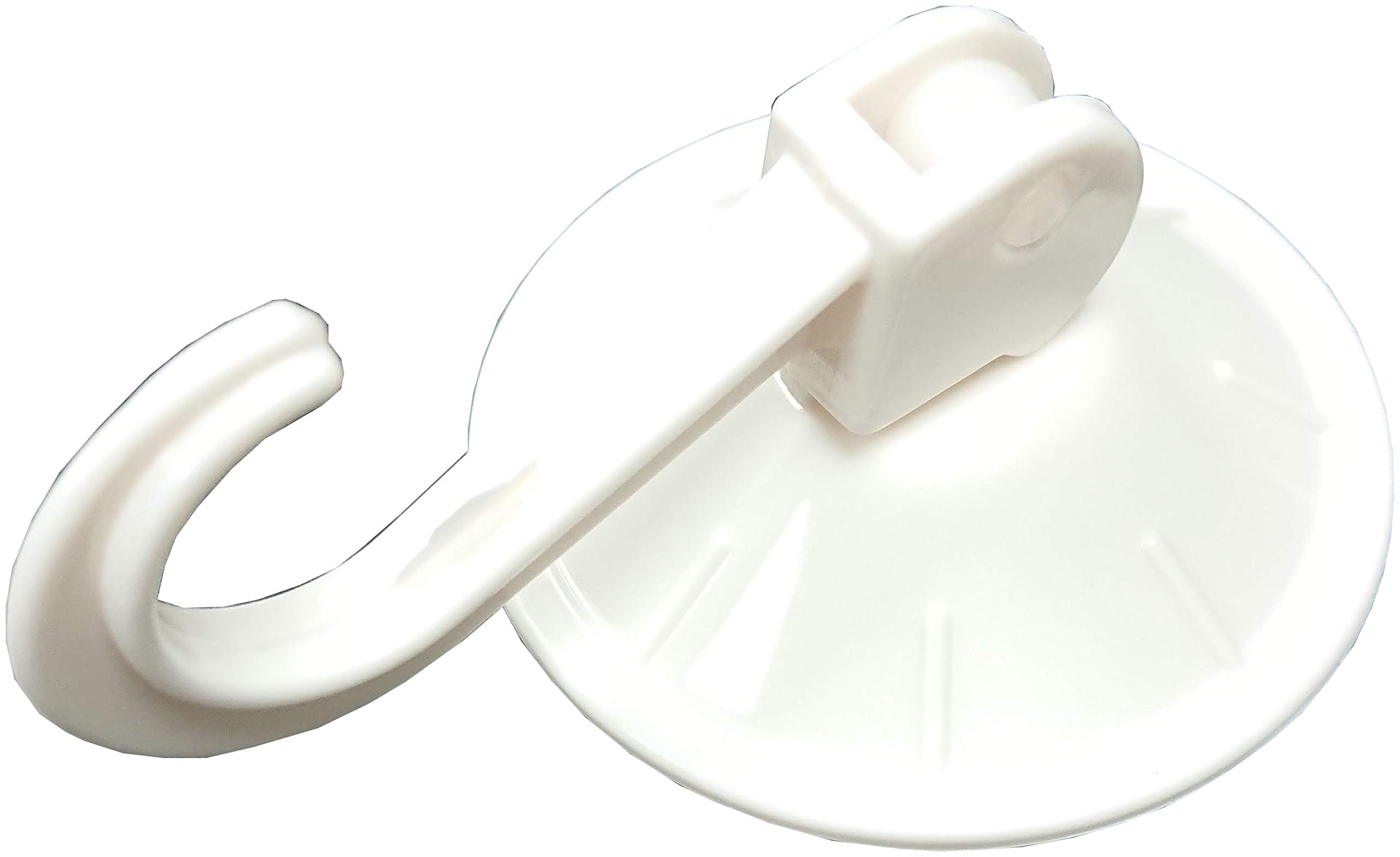 Merriway White Bh06634 (2 Pcs) Suction Hooks Lever Type 45Mm Lined - Pack Of 2 Pieces