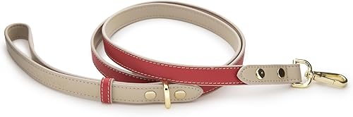 Miniatura 7 de NINA WOOF Milan - Correa de cuero para perros, correa acolchada de lujo para perros grandes y medianos, 4 pies, lila Lila,Dorado,Azul bebé,Verde