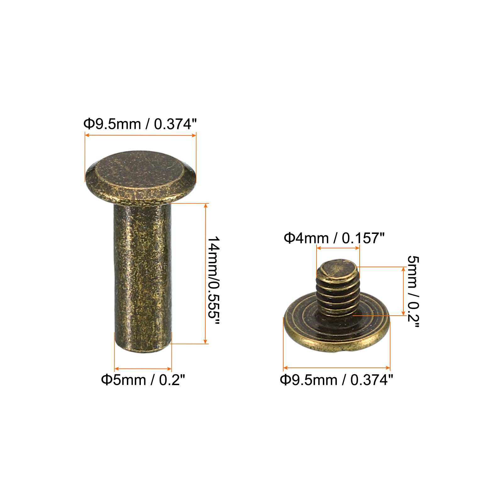 PATIKIL 100 Sets Chicago Screws - Image 2
