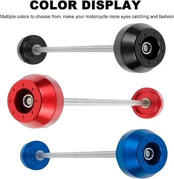 Motorcycle Frame Sliders Motorcycle Front Wheel Aluminum Crash Slider Axle Fork Falling Fit For BMW R1300GS 2023 2024 R 1300 GS GS1300 Falling Protector Bar(Black)