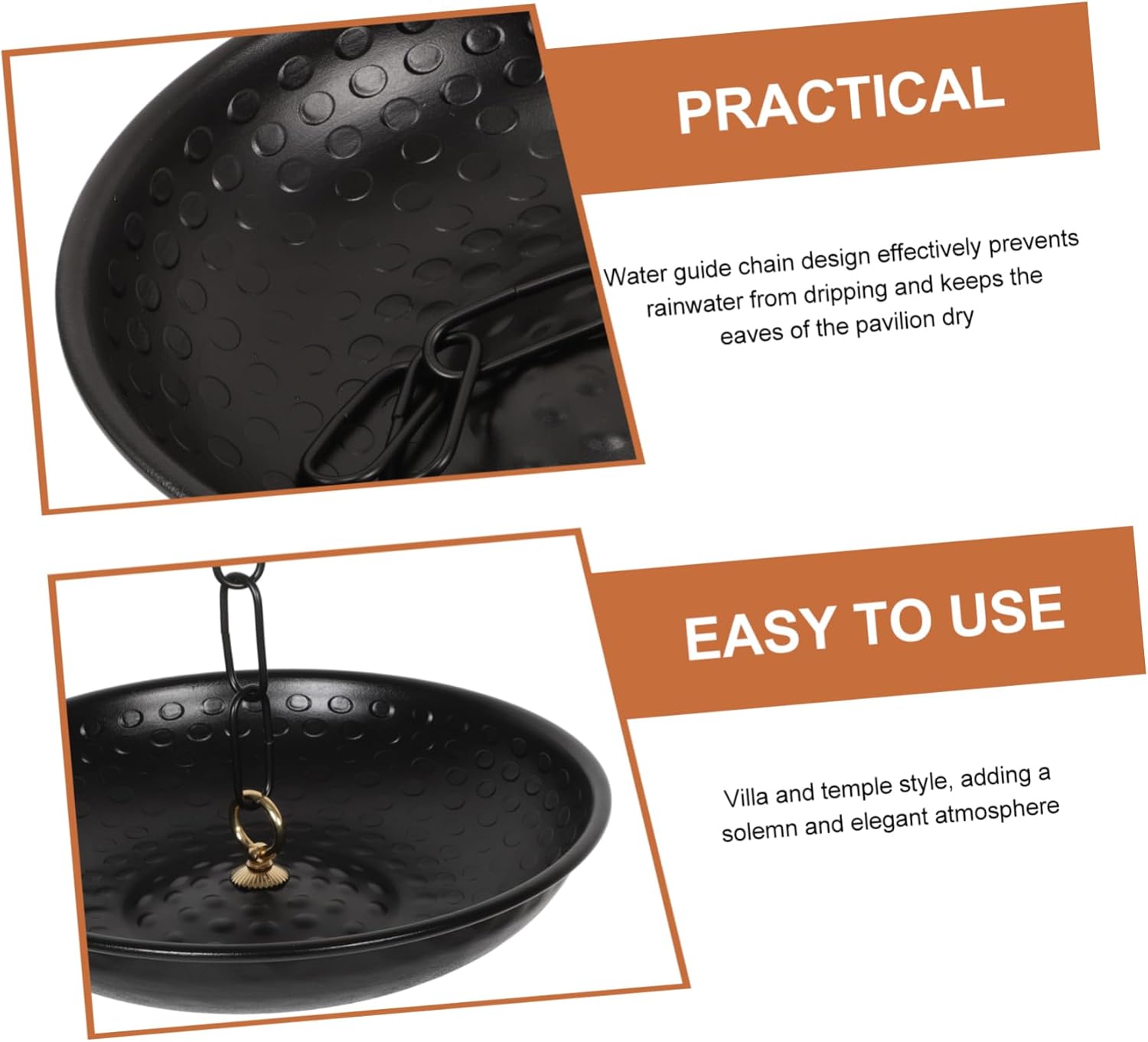 Totority Unique Rainwater Collection System Rain Chain Basin Decorative Rain Chain