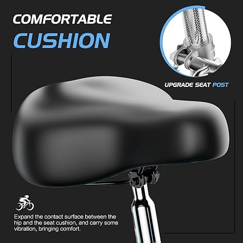 Miniatura 4 de Slsy Triciclos para adultos de 7 velocidades, triciclos para adultos de 202426 pulgadas, bicicletas de 3 ruedas, triciclo de crucero con cesta de la