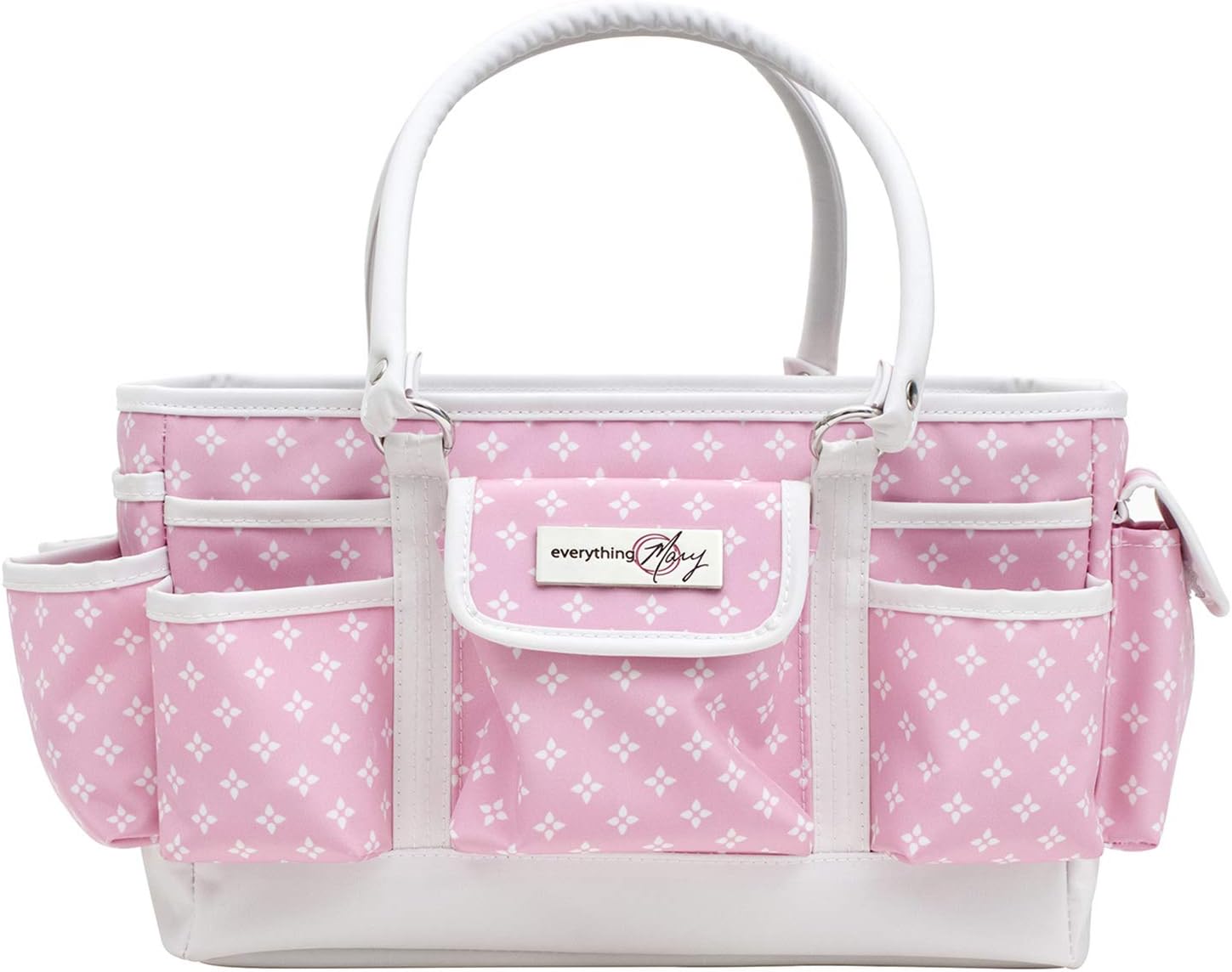 Everything Mary Pink Star Deluxe Store and Tote - Storage Craft Bag Organizer for Crafts, Sewing, Paper, Art, Desk, Canvas, Supplies Storage Organization with Handles for Travel