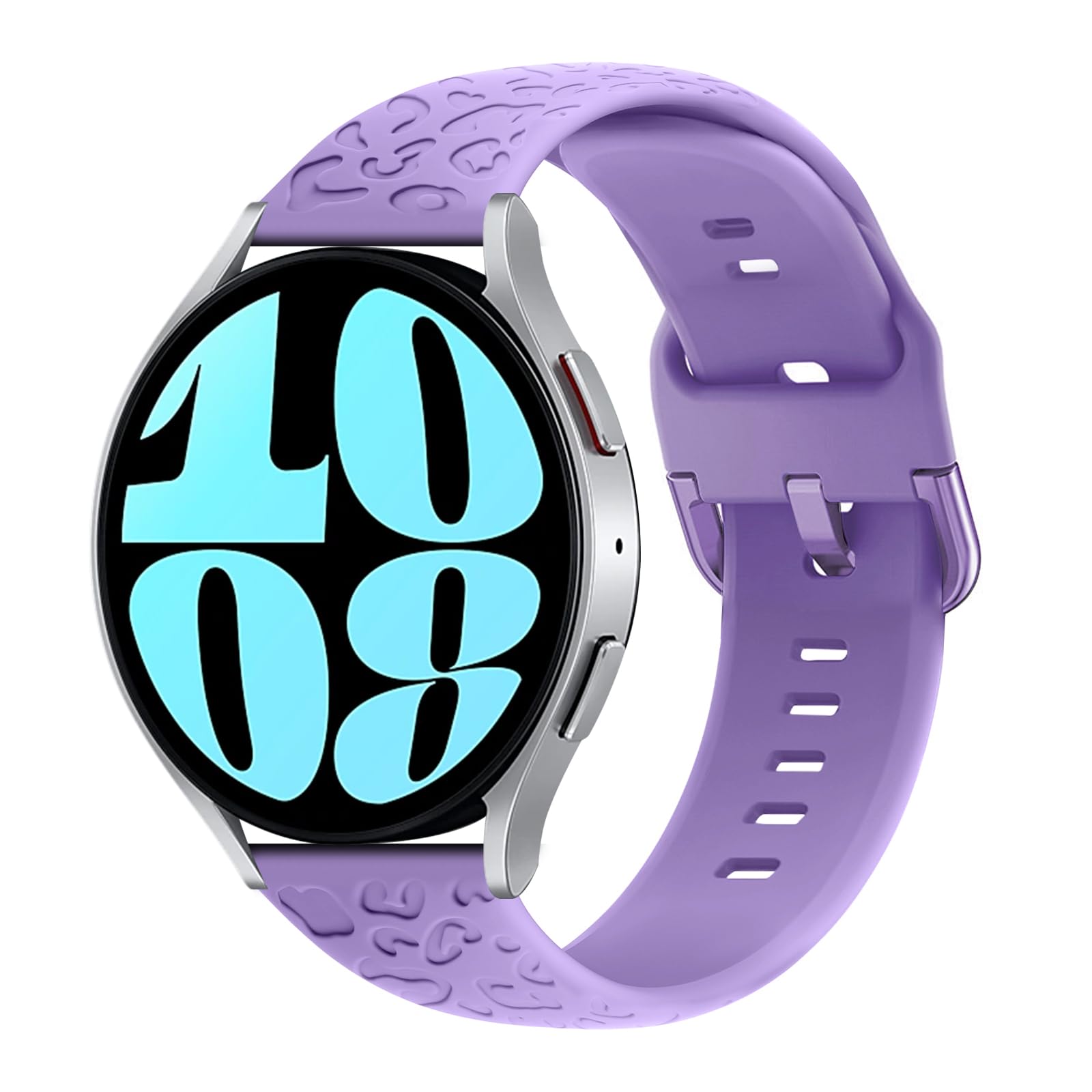 KEYSJEFF20mm Watch Strap Compatible with Sam sung Galaxy Watch 7 Strap/Galaxy Watch 6 classic Bands/Galaxy Watch 4/5/6 Strap, soft Silicone Pattern Engraved Strap for Hua wei GT 3 42mm Women Men