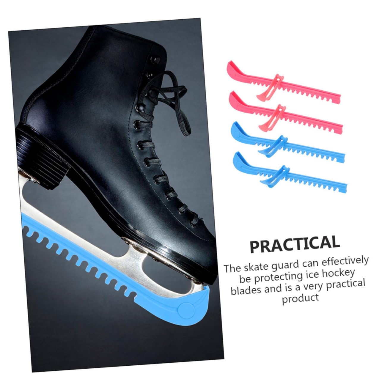 2pares Cubiertas para Cuchillas De Patinaje De De Hockey Ajustables y Resistentes para Adultos
