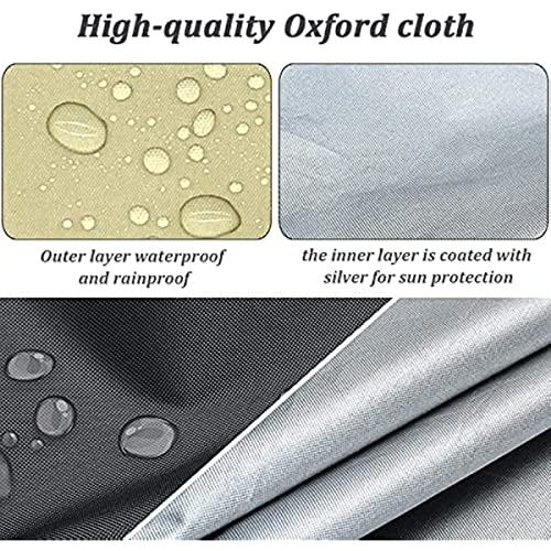 Oxherd Swing Cover Chair Bench Replacement Cover, 2/3 Seat 600D Thickened Oxford Waterproof Swing Seat Cover For Outdoor Patio Garden Swing Chair, Brown, 58.2 X 19.7 X 19.7 Inch (Beige,45.2X18.9X18.9 Inch) #TOP2