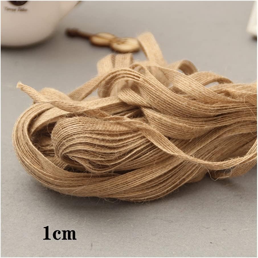 紐 10m 天然ベルベット ジュート 黄麻布 リボン ギフト 弓 クラフト DIY ウェディング ジュート ロープ コード 紐 ひも