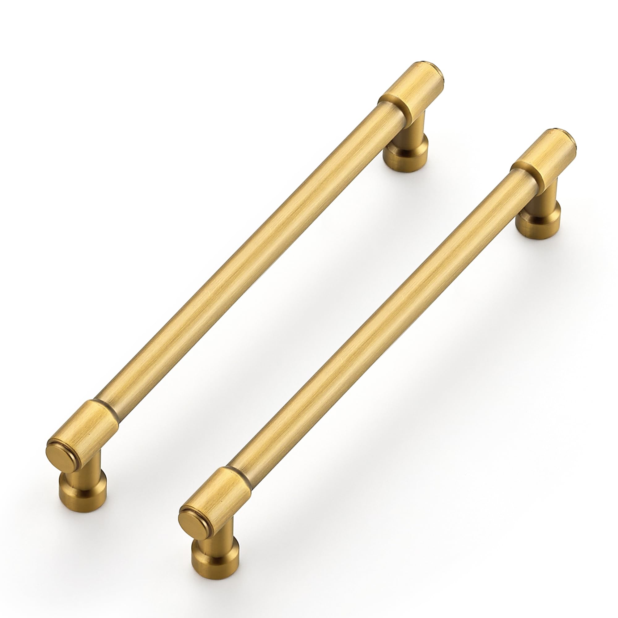 Ravinte Brushed Brass Kitchen Pulls Cabinet Handles 6-1/4 Inch 10 Pack