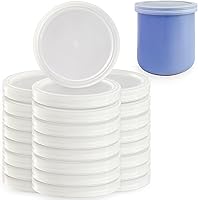 Vista 1 de Yogurt Jar Lids for La Fermiere (24pcs) - Plastics Jar Lids for La Fermière Yogurt Jars 4.9oz, Sealing plastic lids