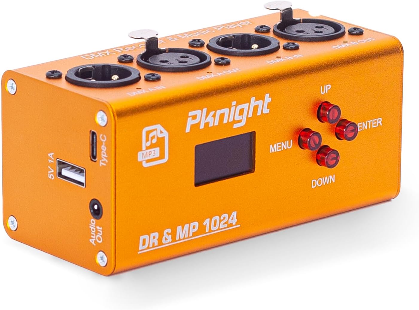 Pknight Pknight DMX Recorder and Music Player with 32GB Storage, 2 Universe, 1024 Channels, Multiple Playback Modes Stage Lighting Controller, DR & MP 1024