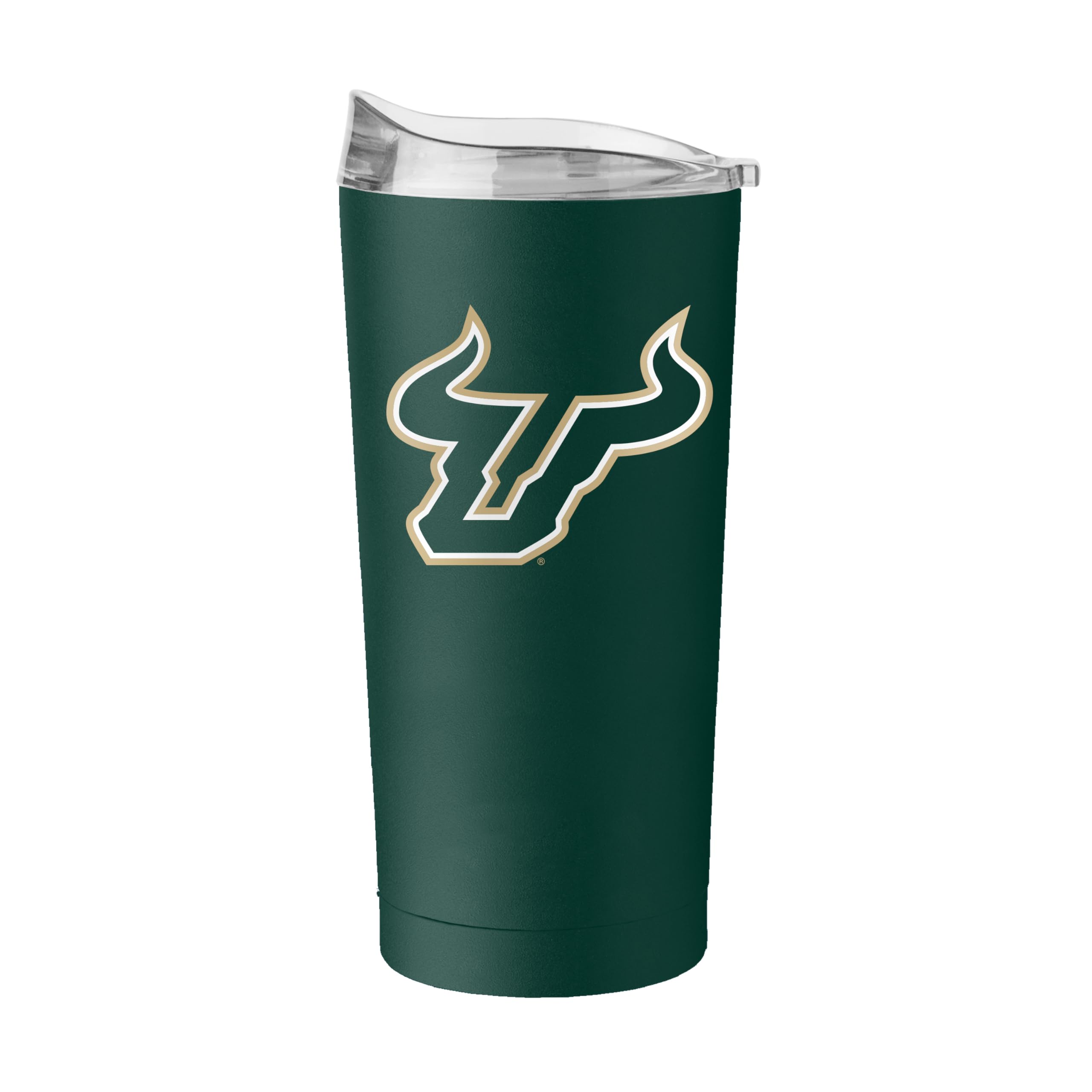 Logo Brands NCAA 20 oz Powder Coat Stainless Tumbler -Double-Wall Insulated Everday Tumbler for Hot or Cold Drinks, High Lip Lid, Team Color