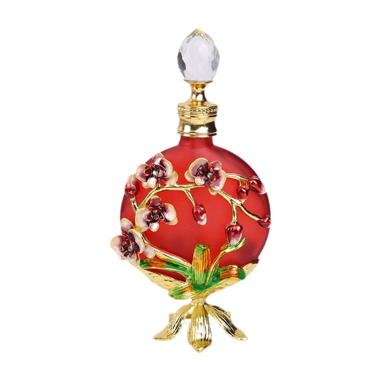 CALANDIS™ Fragrance Container 30ml with Flowers Decor Fancy Glass Perfume Bottle 30 ml 5.7x14cm Red | Essential Oils & Fragrances | Candle Making & Soap Making | Home Arts & Crafts-image-23