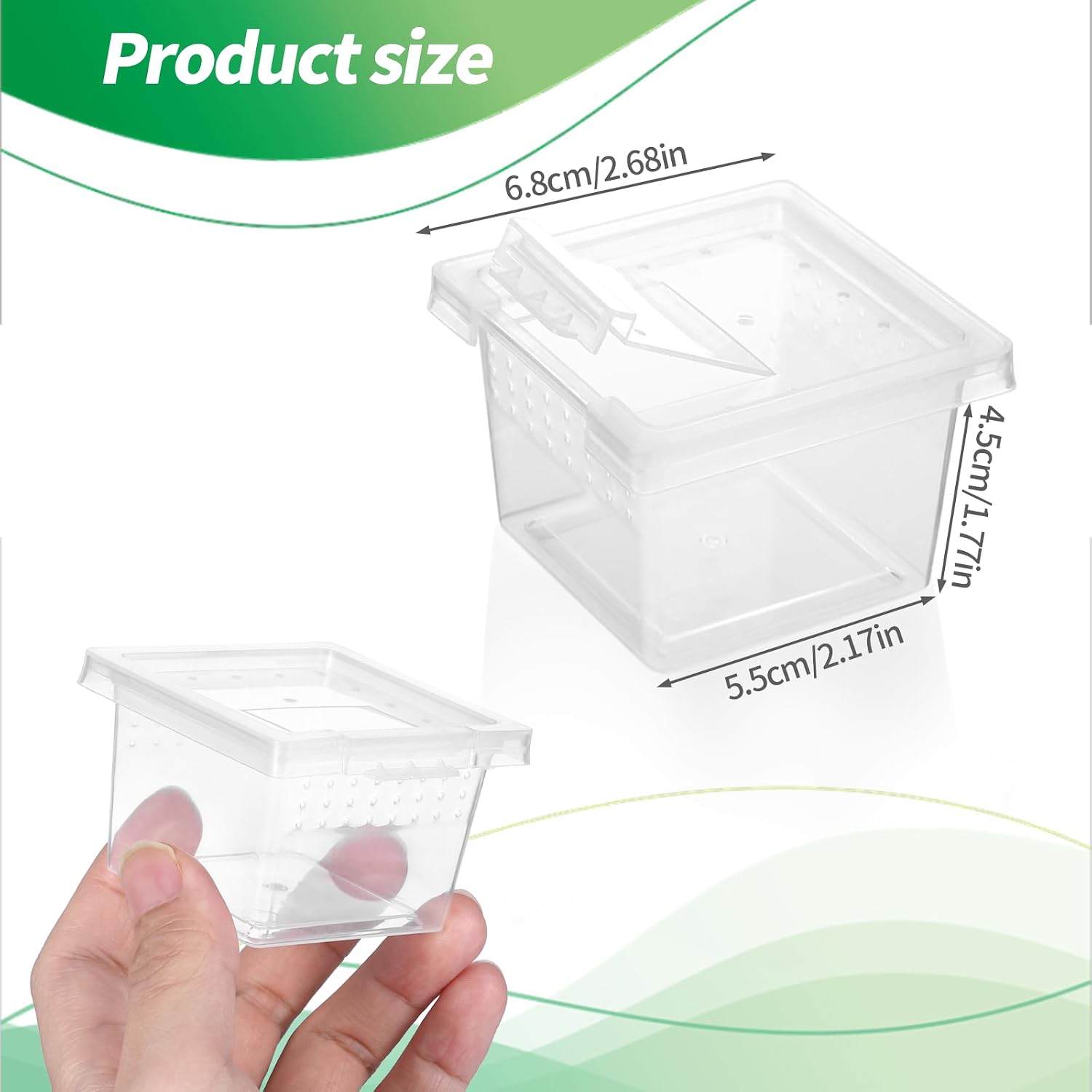 10Pcs Plastic Critter Keeper Transparent Cricket Keeper for Reptiles