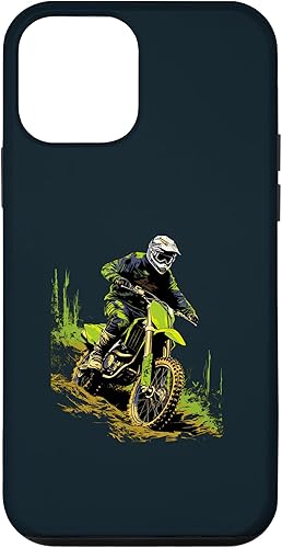 iPhone 12 mini moto de la suciedad camuflaje motocross bicicletas para niños caso