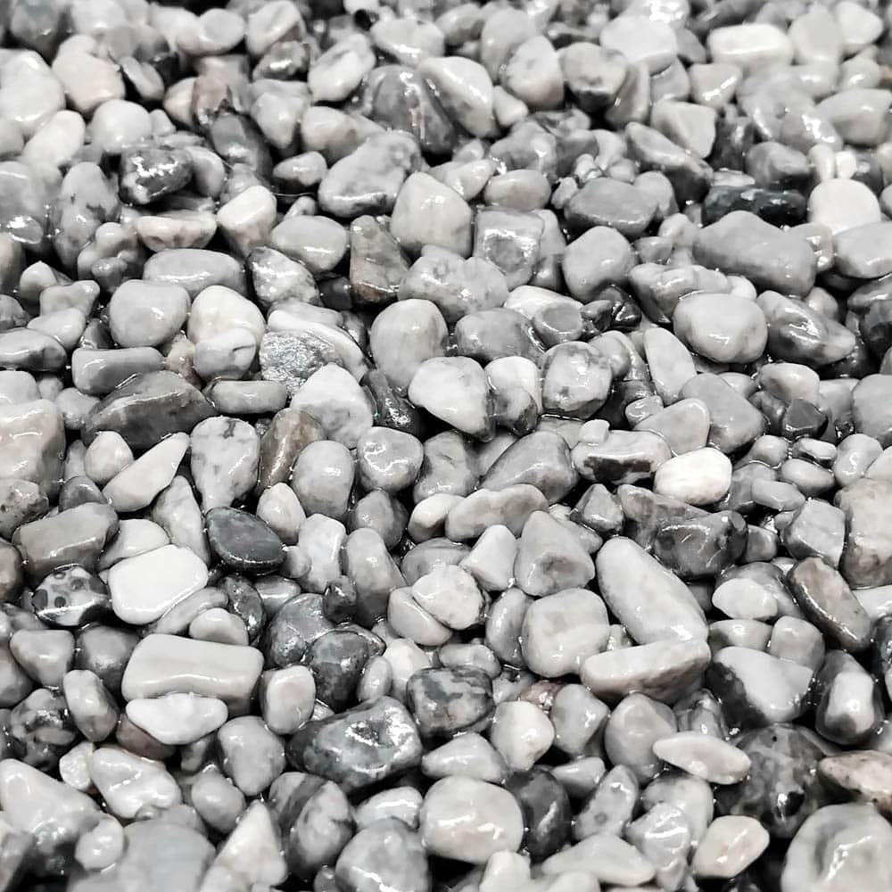 Resin Pro Kit Completo Per Pavimento Per Esterno, Pavimento Esterno in Ciottoli e Resina, Kit con Resina per Pavimenti Facile da Applicare, Ghiaia stabilizzata (Grigio Bardiglio, Legante Trasparente)