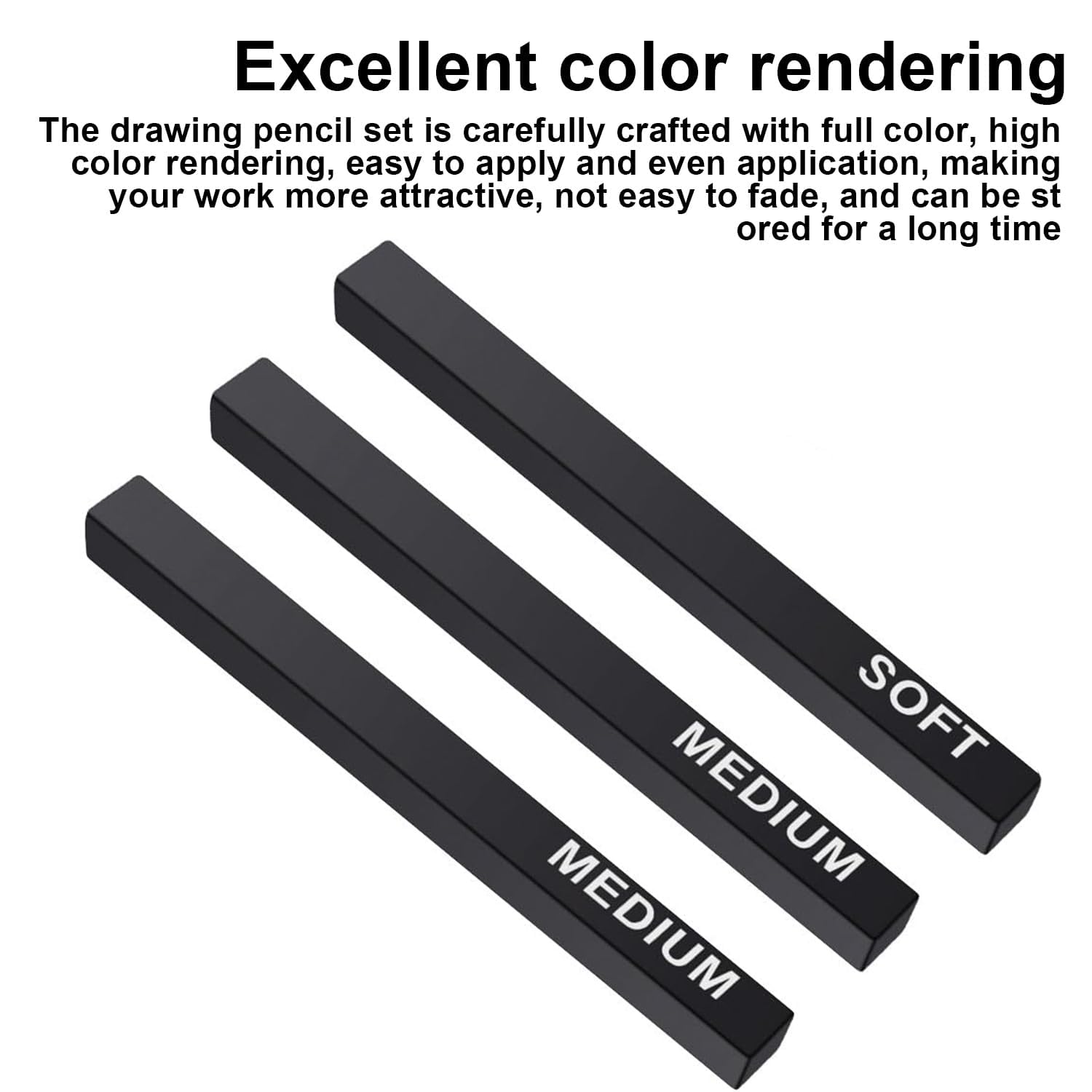 Set 12 Matite Carboncino - Per Disegno, 3 Durezze, In Legno Di Vimini, Per Artisti E Schizzi - Foto 2