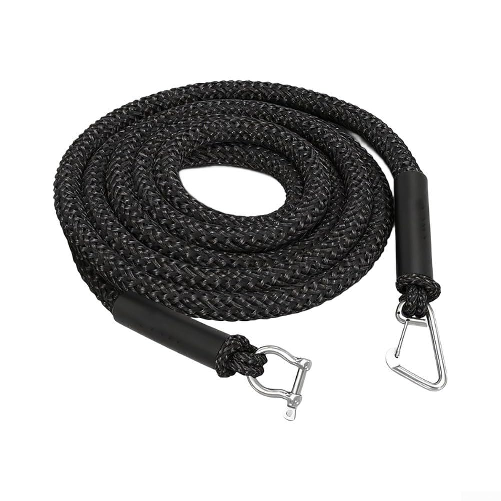 Protection de coque en mousse sur ligne de quai élastique pour bateau noir