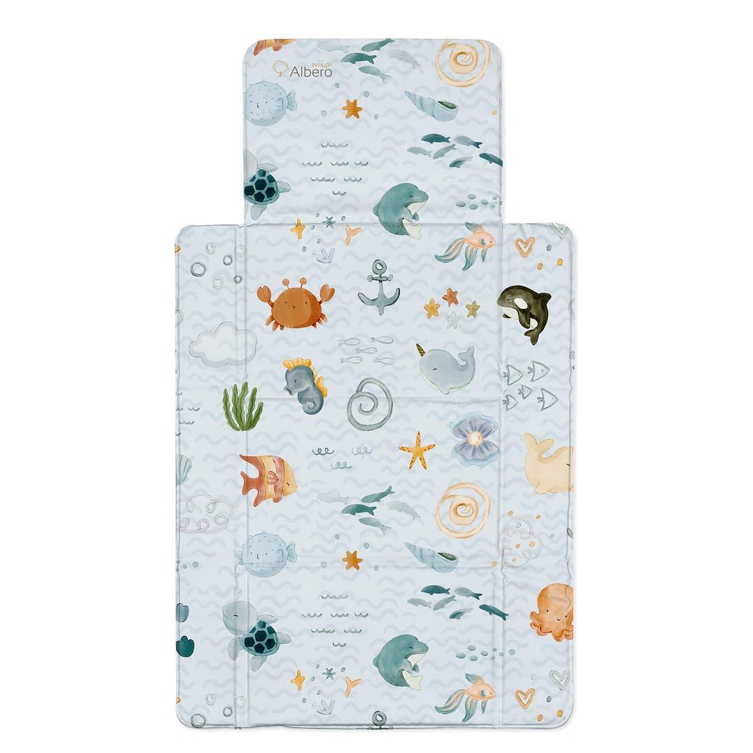 Muda-​fraldas de Viagem Caranguejo e Amigos 77 x 44 cm | Dobrável | Compacto | Fácil de limpar