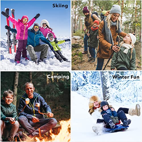DG Hill Thermal Socks for Women Men - Winter Thick Crew Sock Cold Weather Boot Socks - Heated Socks Pack Hiking Snow Athletic Thick Sock