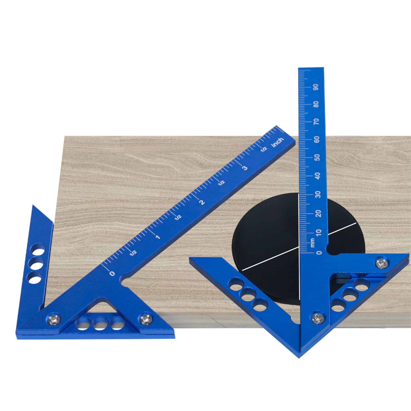 Règle De Jauge Centrale, Jauge Centrage Carré Angle De Centrage Pour Les Matériaux Ronds Et Rectangles,45° 90° Jauge De Ligne Jauge De Centrage Jauge Centrale De Marquage Pour Le Travail Du Bois