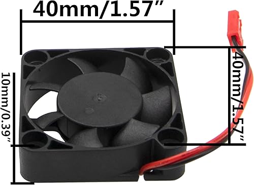 Miniatura 6 de 4985 1717 - Disipador de calor con motor sin escobillas, doble ventilador de refrigeración, compatible con 1/5 Traxxas X-Maxx Arrma RC Car (negro)
