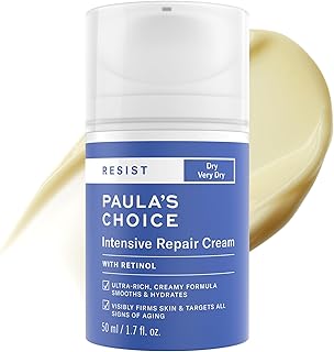 Paula's Choice RESIST Intensive Repair Face Moisturizer with Retinol, Hyaluronic Acid & Jojoba, Anti-Aging Face Cream for Dry, Chapped Skin, Fragrance-Free, 1.7 Fl Oz.