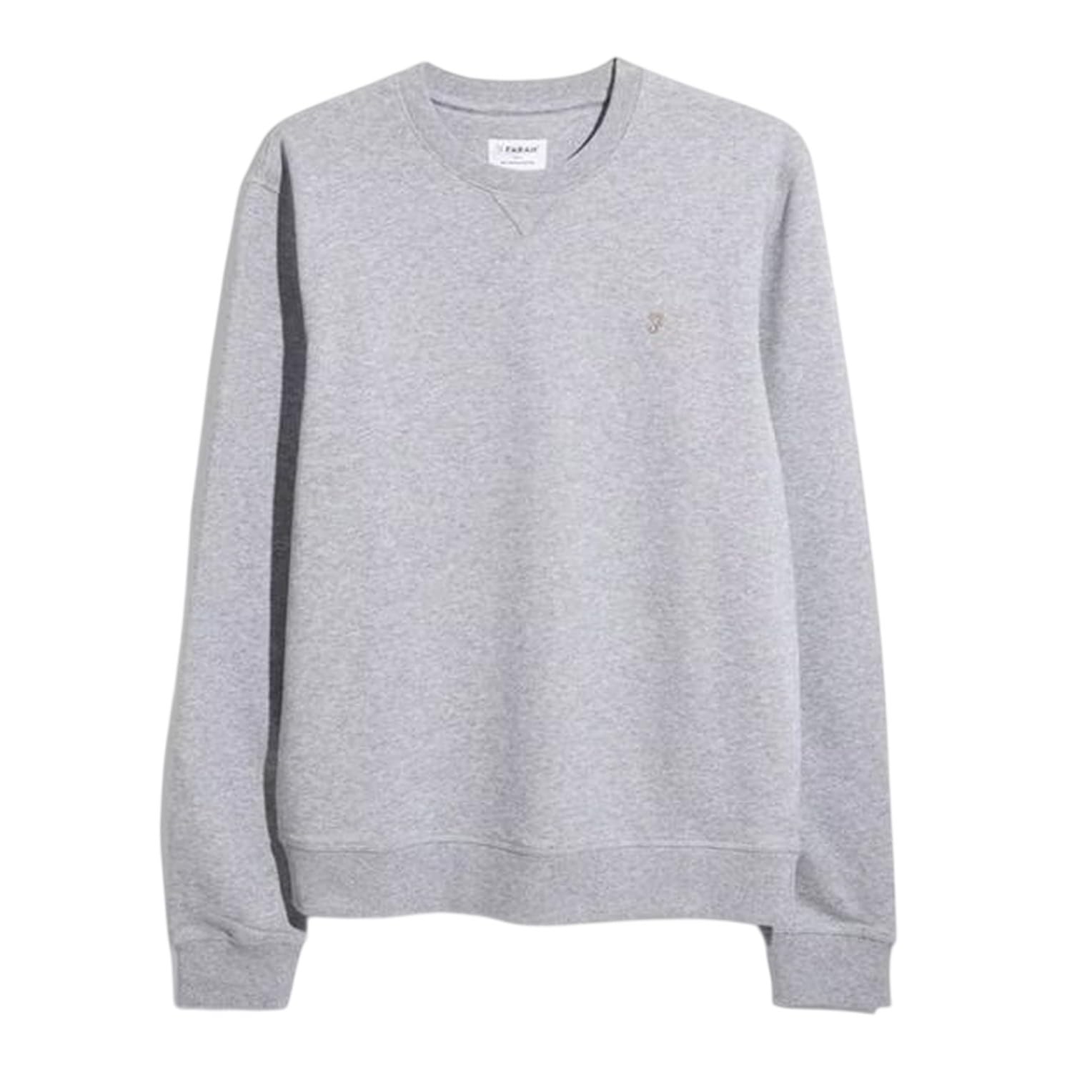 Farah Mens Tim Crew Sweatshirt, Light Grey Marl, S UK