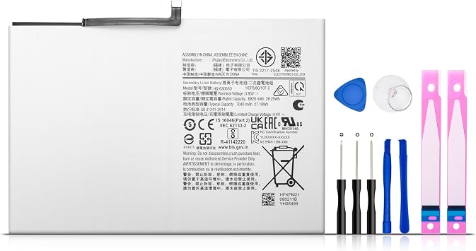 7040mAh HQ-6300SD HQ-6300SA Tablet Battery Replacement for Samsung Galaxy Tab A8 10.5 2021 2022 SM-X200 SM-X205 SM-X200N SM-X205N SM-X205NZAAEUE SM-X200NZAAEUA Series 3.85V 27.1Wh