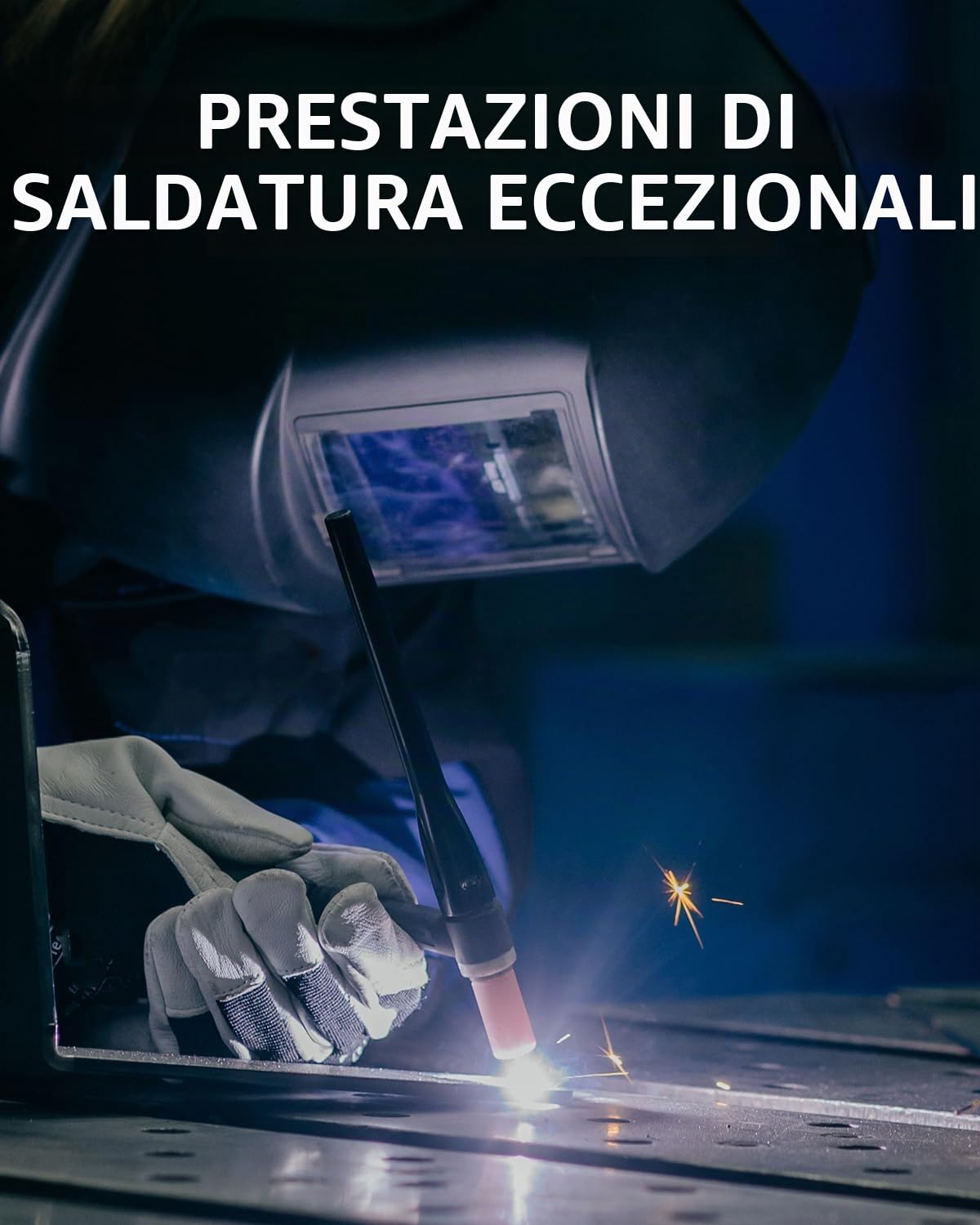 H HZXVOGEN WP17V TIG Torcia di saldatura 4M - Torcia TIG SR-17V raffreddata ad aria, 140A-150A, con connettore rapido per saldatori TIG/Lift ARC