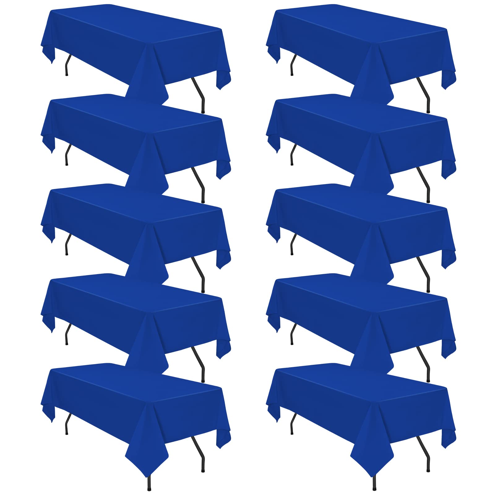 Amazon.com: Pesonlook 10Pack Royal Blue Polyester Tablecloths, 60 x 102 ...