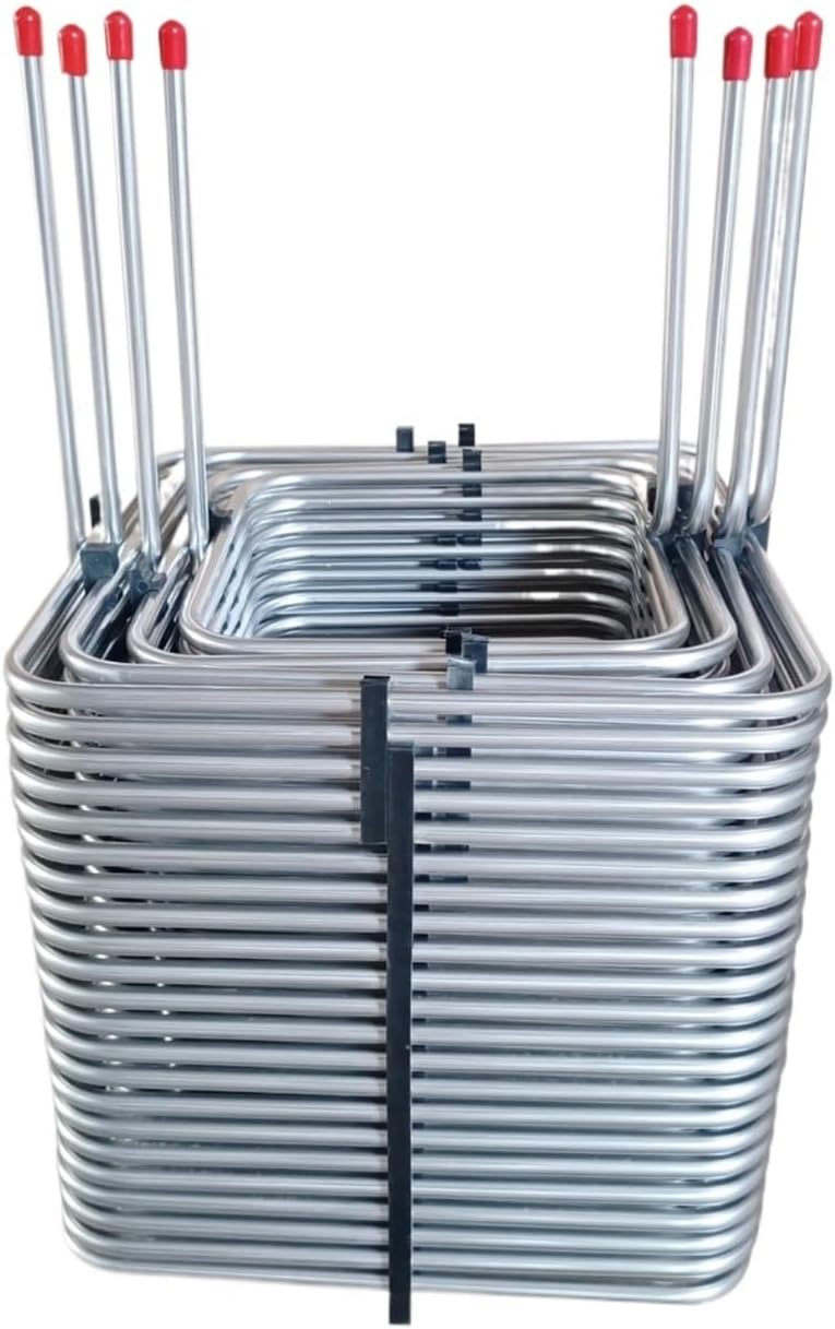 Stainless Steel Wort Chiller, 8mm (5/16") OD Square 4-Way Immersion Cooling Coil Heat Exchanger for Home Beer Brewing(19.25 laps)