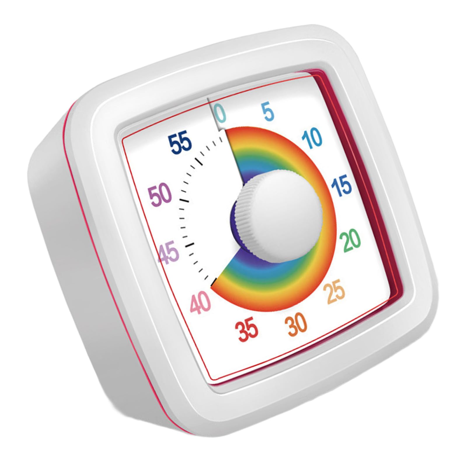 Tsophreniq White 60-Minute Colorful Countdown Timer For Learning Easy Time Setting Countdown Timer