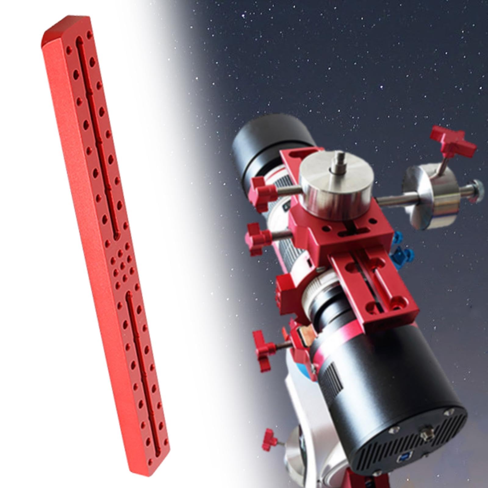 Adaptador de Cola para Montaje de Telescopio con Abrazadera Y Soporte, 355 mm
