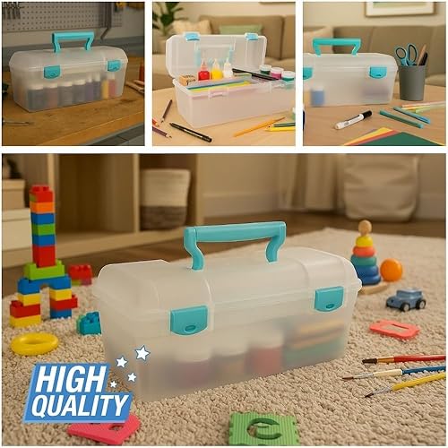 Miniatura 5 de ArtBin Essentials contenedor con tapa con pestillos de cierre negros y manija