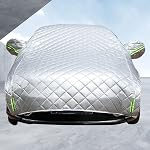 5-Layer Padded Hail Protection Car Cover, Heavy Duty Waterproof for SUV & Sedan, All-Weather Universal Fit with Reflective Strips